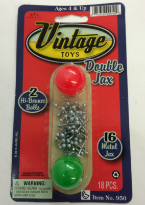 Double Jax Classic Toy with Two Balls Jacks Game - For Ages 3 and up
