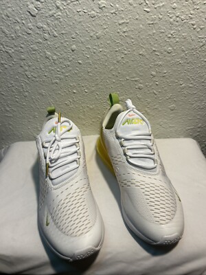 Size 12 Nike Air Max 270 White Yellow Strike W