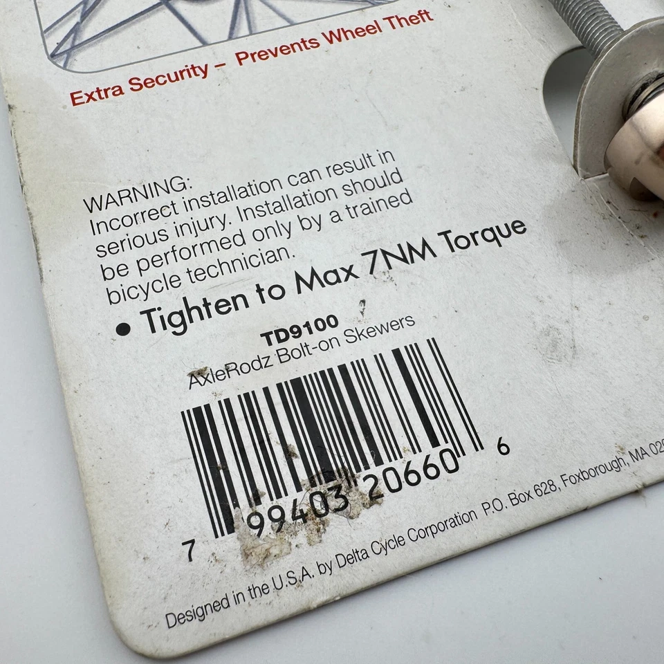 DELTA AXLERODZ AXLE RODS AXLERODS BICYCLE BIKE BOLT ON WHEEL SKEWERS SET - Image 2 of 2