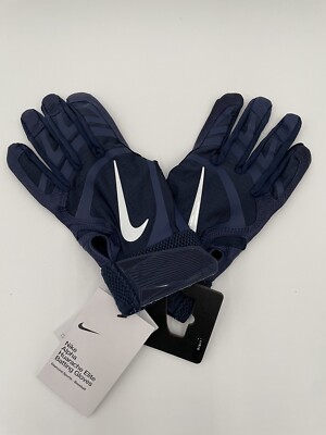Mens Size L Nike Alpha Huarache Elite Baseball Batting Gloves Navy Blue 