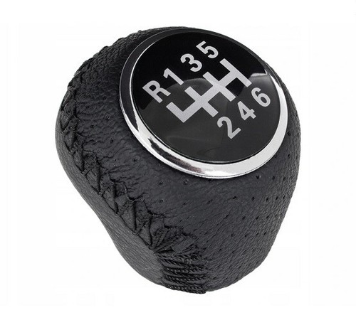 Tbest Schaltknauf 6-Gang - PU Leder Mit Rückwärtsgangarretierung