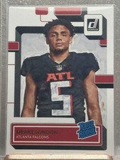 Drake London Canvas Portrait Rated Rookie 2022 Donruss #307 Falcons RC