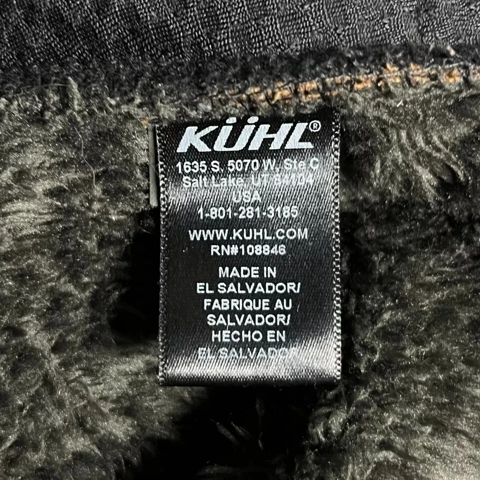 Chaqueta de vuelo KUHL para mujer talla S polar cuervo dos tonos cremallera completa capucha verde/marrón Foto 2 de 4