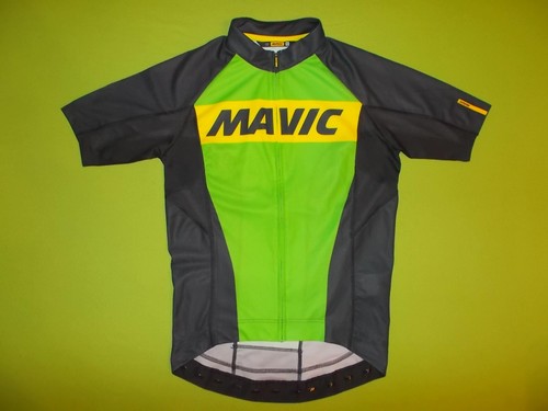 Shirt MAVIC (M) PERFECT !!! CYCLING Black Green Yellow Bike BIG LOGO - Picture 1 of 8