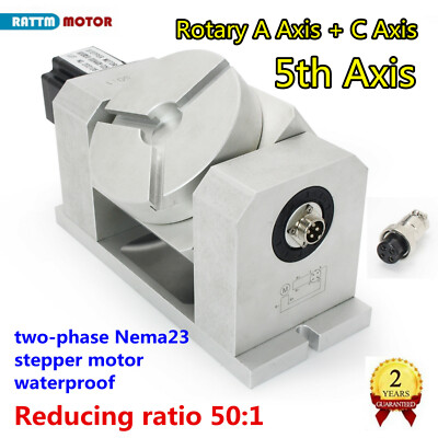 5th Axis Rotary Table CNC fifth 4th A & C Axis Harmonic Dividing Head Chuck 50:1