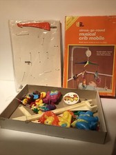 Vintage The First Years Crib Musical Mobile "Circus Go Round" Plastic Figures