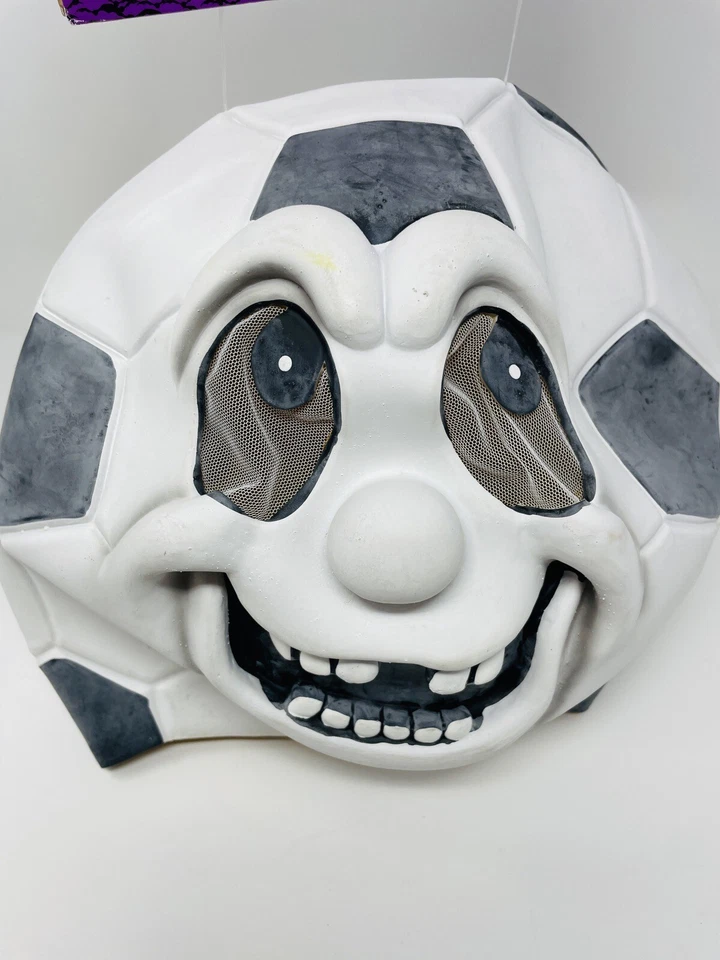 Vintage Fun World Easter Unlimited Game Face Soccer Ball Latex Mask Halloween - Image 2 of 4