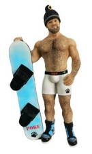 December Diamonds Poke The Bear Snow Bear with board Christmas Orn 5555320 New