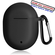 Shock Absorbing Black Soft Slim Silicone Protective Case fit Google Pixel Buds 2