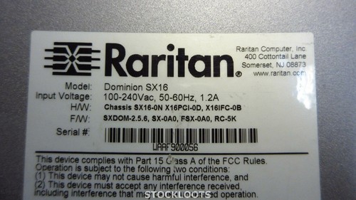 RARITAN DOMINION SX16 DSX16 - 16-Port Console Server INCL 1x SFP + RACK EARS - Afbeelding 3 van 3