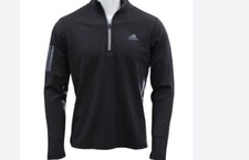 Adidas Classic 3-Stripe 1/4-Zip Midweight Performance Pullover M Black