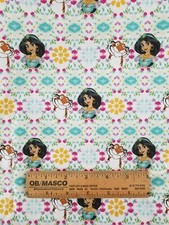 Disney Aladdin Floral Jasmine Raja Tiger Springs Fabric Cotton 1 Yard 16" x 44"