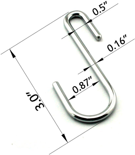 20 Pack Heavy Duty S Hooks Stainless Steel S Shaped Hooks Hanging Hangers for Ki - Picture 2 of 12
