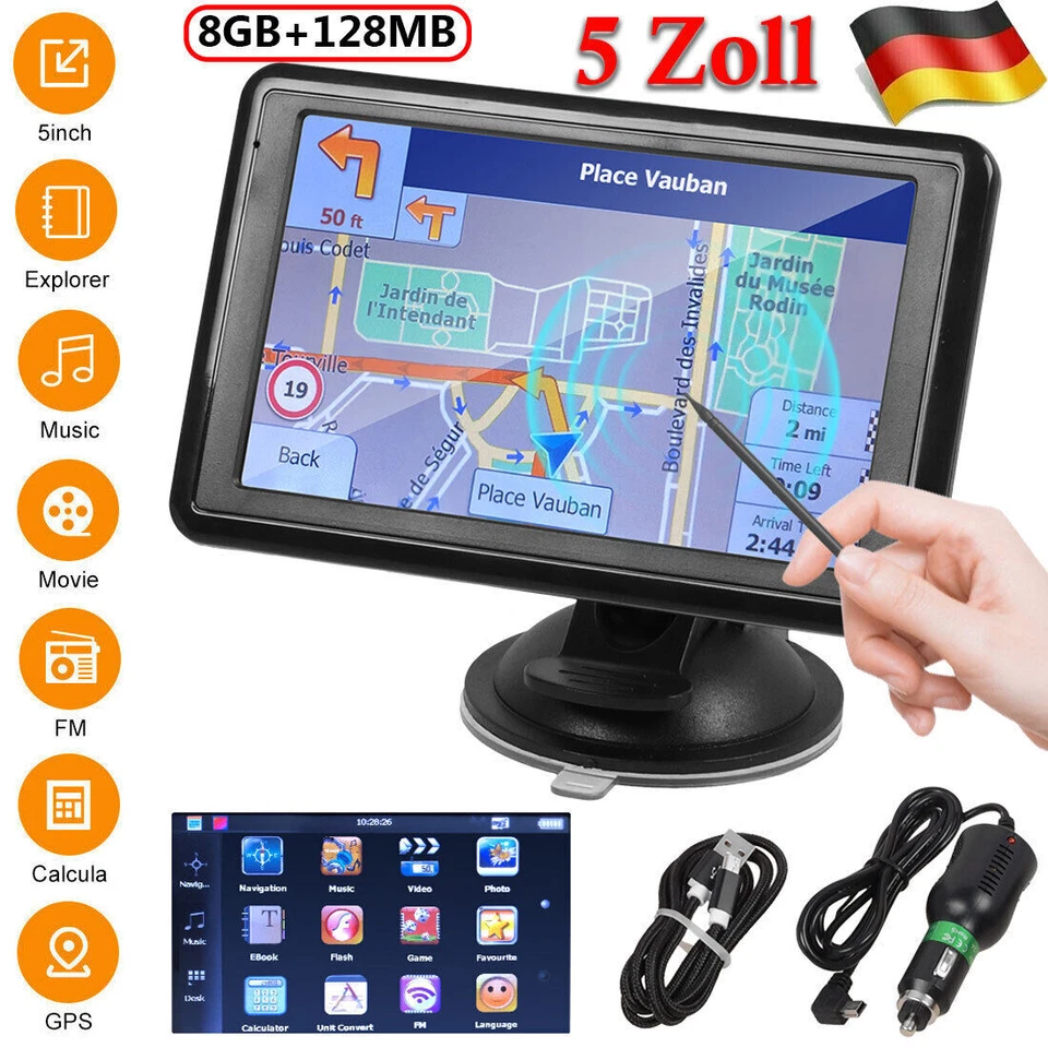 NEU 5 Zoll LKW PKW GPS Navigationsgerät Navi Lebenslange Kartenaktualisierung - Bild 3 von 4