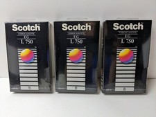 Scotch Videocassette Video Cassette EG L 750 Beta Max Blank Tape Sealed lot of 3