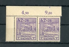 SBZ Nr.89A II + F2 ** ECKRANDPAAR 42Pfg. PLATTENFEHLER ME 40,-++ (129067)