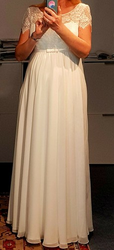 Brautkleid wedding dress elfenbein ivory 44 Umstandsbrautkleid Neupreis 790 EURO - Bild 3 von 7
