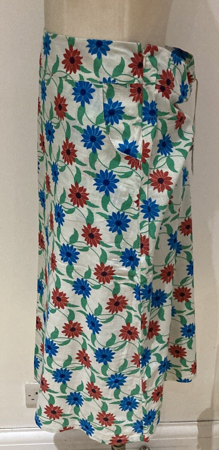 Seasalt Sophie Chadwick Unique Floral Print Cotton Skirt, Size 10 UK, BNWT 2