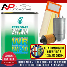 KIT TAGLIANDO ALFA MITO 1.3 JTDM 84 95 CV EURO5 2010  + 4LT OLIO SELENIA WR 5W30