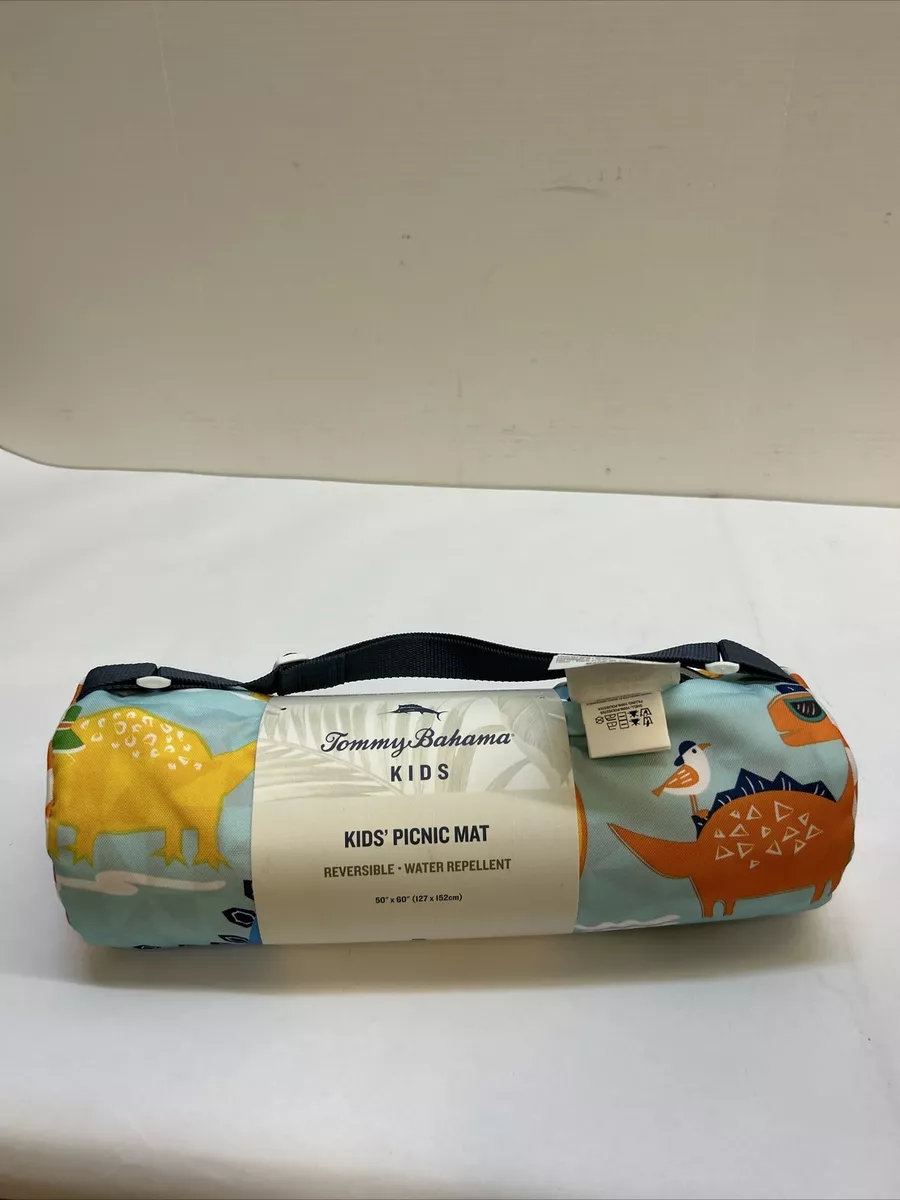 TOMMY BAHAMA Kids Picnic Beach Mat Blanket Dino Reversible Water Repellant NEW
