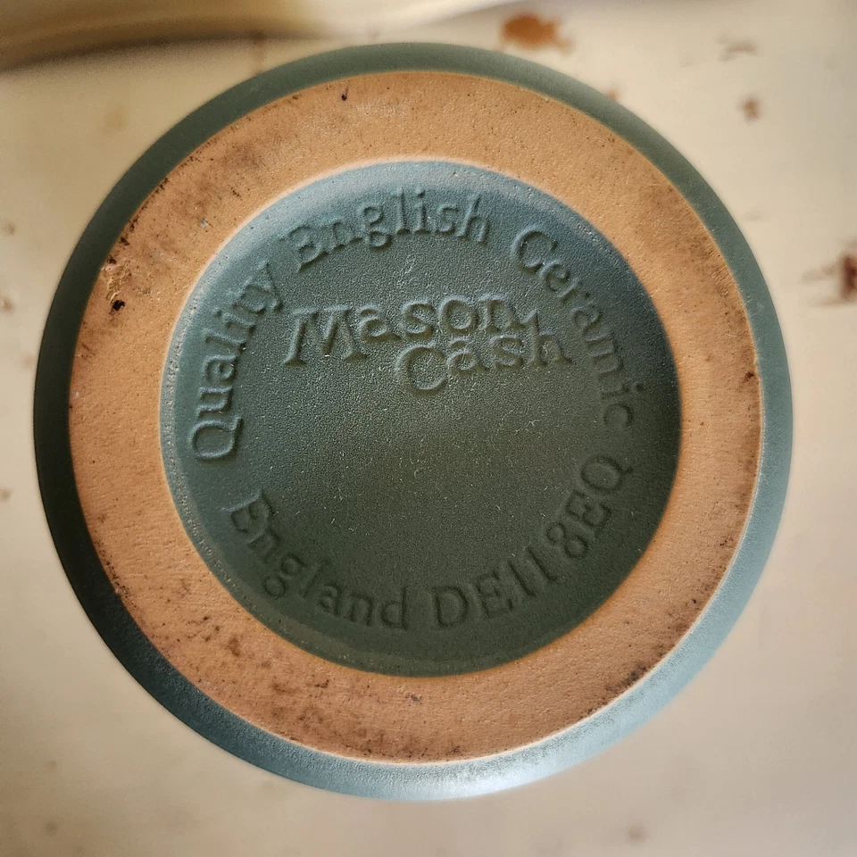 Suporte para Utensílios Mason Cash Cane Collection Crock England Vintage Turquesa 6" - Imagem 2 de 4