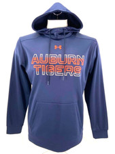 NEW Auburn Tigers AU Under Armour Loose LS Navy Hoodie Sweatshirt Men's L