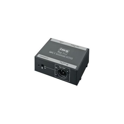 Splitter Per Microfono IMG Stage Line MPS-1 - 1 Ingresso XLR, 2 Uscite Isolate, Groundlift