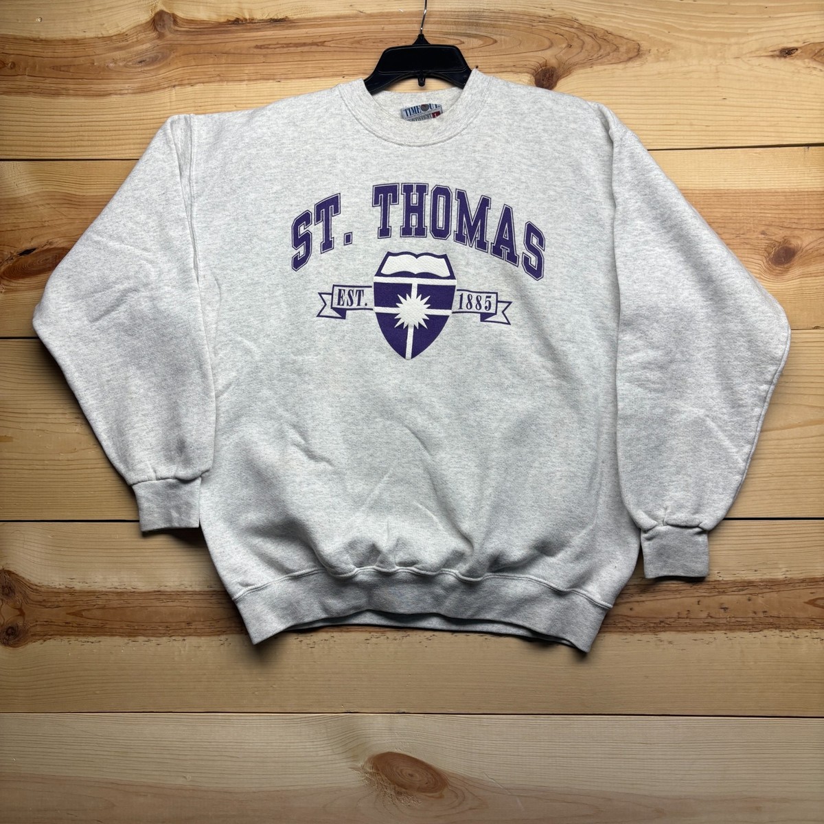 Vintage University of St Thomas Sweatshirt Large Gray Crewneck 