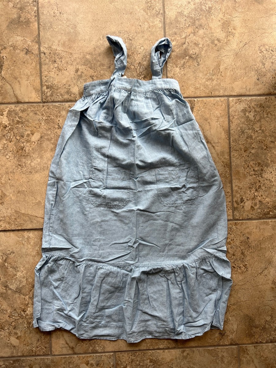 madewell denim ruffle dress Madewell Denim Ruffled Wrap Dress size Medium