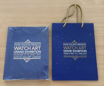 PATEK PHILIPPE 2015 GRAND EXHIBITION WATCH ART - SEALED BOOK & BAG HOLDER DF111