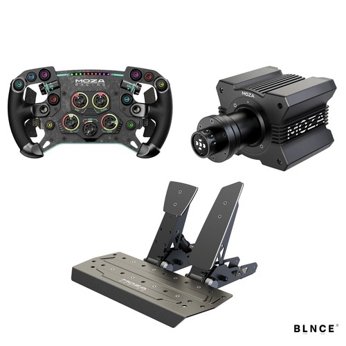 MOZA GS V2P Steering Wheel, R9 V3 Wheel Base & SRP 2 Pedal Set Bundle - Picture 1 of 6