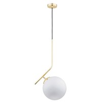 HäNgelampe Glas Gold Esstisch Elegant Blendarm E27 L:27 Cm Pendelleuchte KüChe