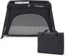 Pamo babe Lightweight Travel Crib, Portable and Easy to Carry Baby Playard Black
