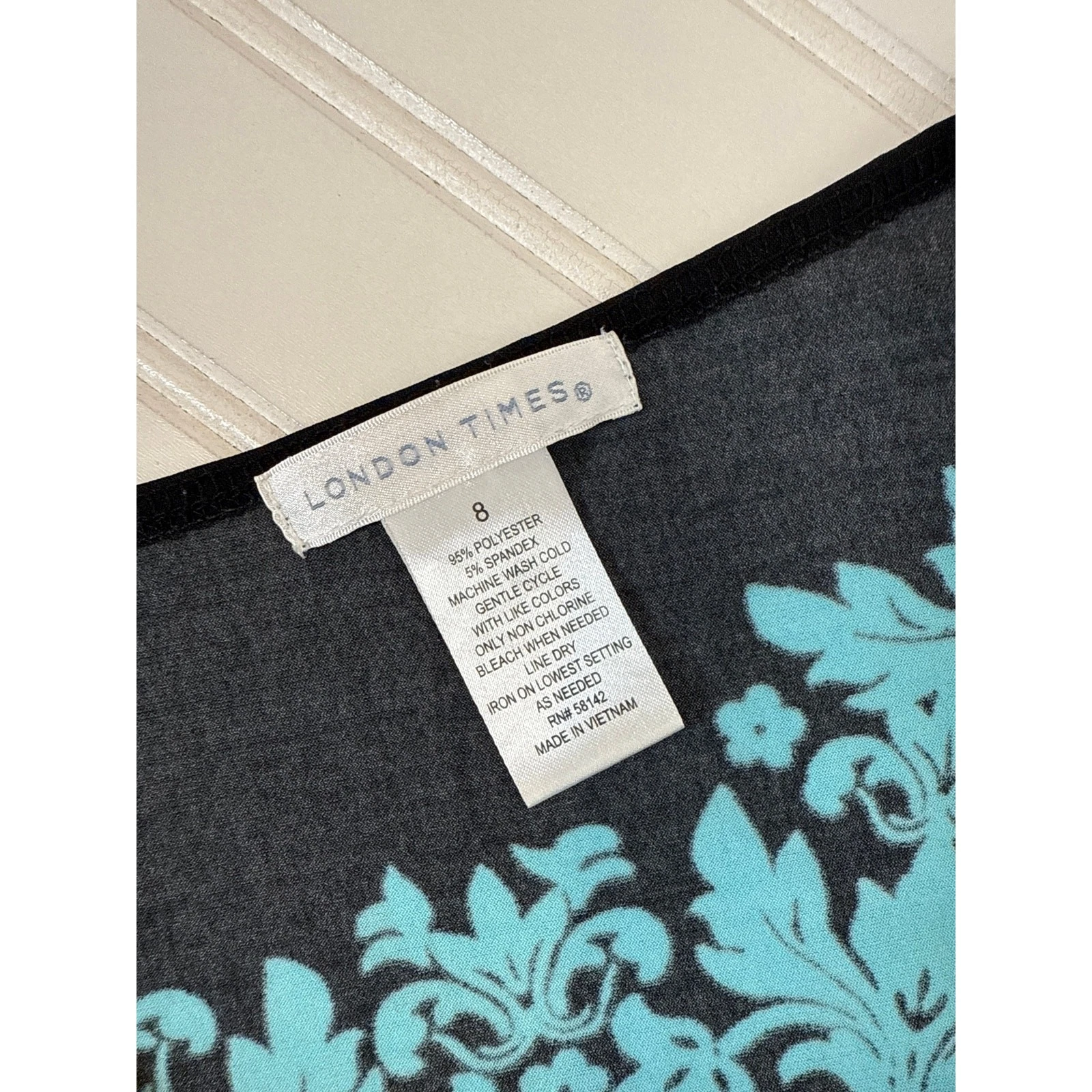 Abito tubino London Times scollo a cappuccio e tubino a righe Alyx taglia 8