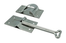 Polished Stainless Steel 4 Inches T Style Entry Door Latch Hardware, Catch Ho...