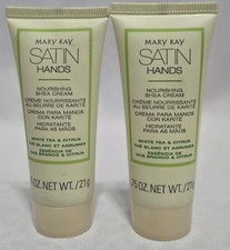 Lot Of 2 MARY KAY SATIN HANDS Nourishing Shea Cream White Tea Citrus .75oz