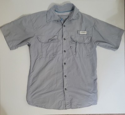 Magellan Outdoors Mens Medium Moisture Wicking Relaxed Fish Gear Button Up Shirt