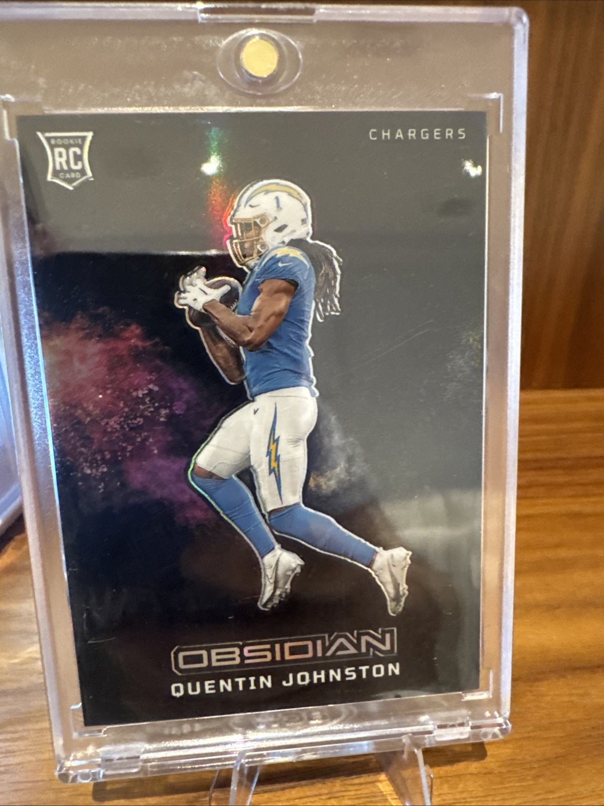 2023 Panini Obsidian - Black Color Blast Quentin Johnston #5 (RC)