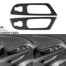 Real Carbon Fiber Rear Window Lift Switch Panel Cover For Ford EcoSport 2018-25