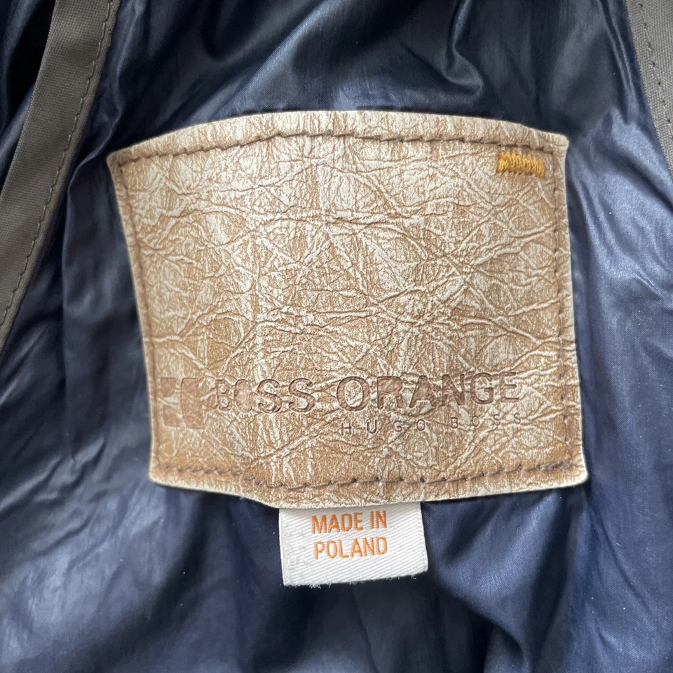 Vintage Hugo Boss Orange Peacoat Mens 36R Gray Tweed Thermore Wool Blend Jacket - Image 3 of 4