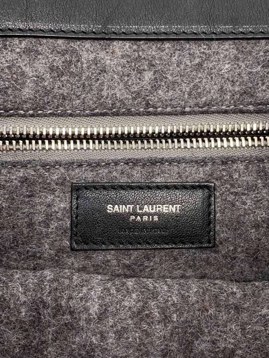 Borsa tote SAINT LAURENT lana pelle di vitello Rive Gauche grigio grigio VLR509415 0621 usata