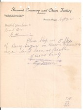 #A1270 GHOST TOWN 1915 Fremont, Oregon Fremont Creamery & Cheese Factory Sugar