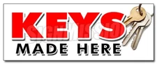 KEYS MADE HERE DECAL sticker transponder auto car locksmith locks mobile