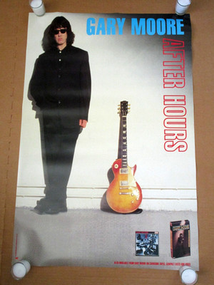 GARY MOORE AFTER HOURS RARE ORIGINAL 1992 POSTER 24'' X 26' THIN LIZZY
