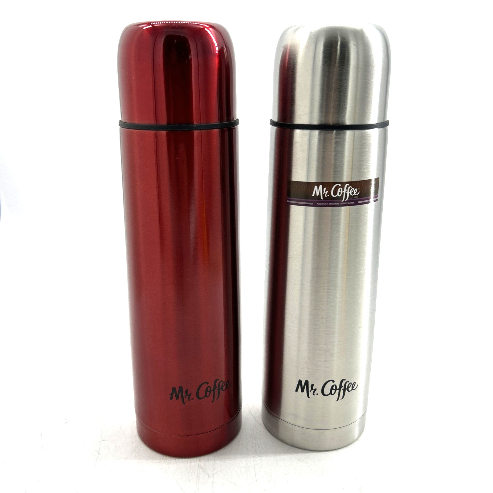 Mr. Coffee 16 ounce Javelin thermos Stainless Lot Of 2 NEW 10"