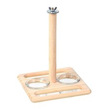 Parrots Feeding Bowl Bird Cage Perch Platform Exercise Gym Cage Hanging Stand