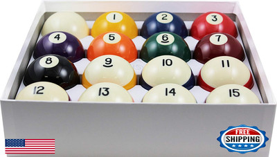 Aramith 2-1/4'' Regulation Crown Standard Billiard/Pool Balls - 16 Ball Set