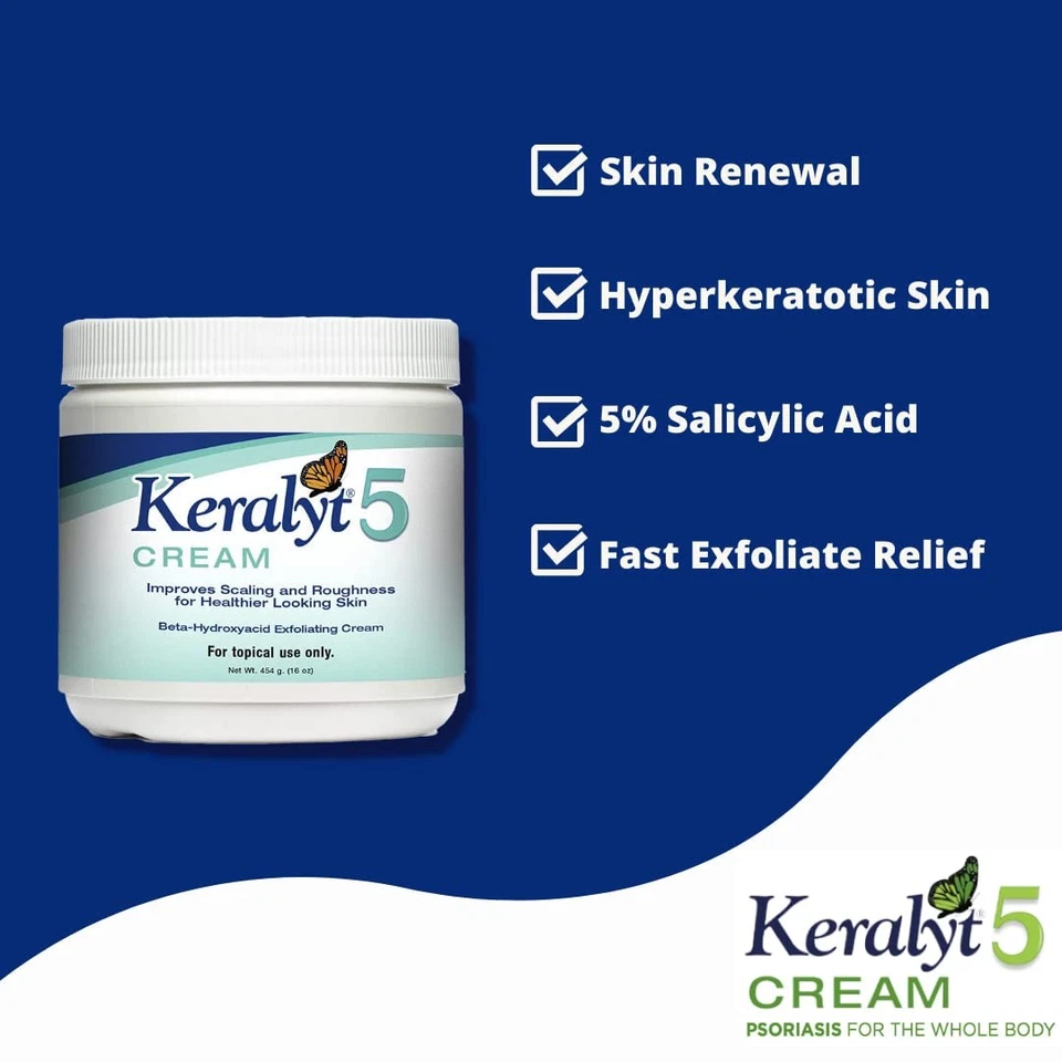 Paquete de 2, crema para psoriasis Karalyt 5 - loción corporal exfoliante con ácido salicílico 5% Foto 4 de 4