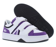 Lacoste L001 223 1 SUJ GS Boys Shoes Size 4, Color: Dark Purple/White