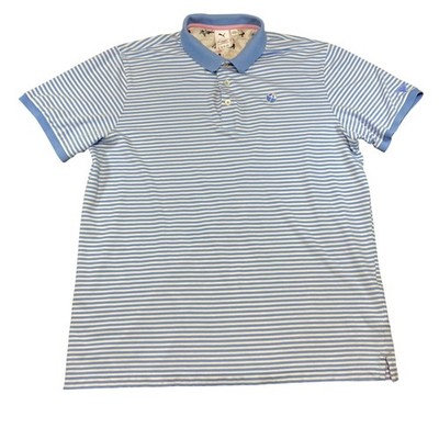 Puma Arnold Palmer Polo Shirt Mens Xl Extra Large Blue Golf Bay Hill Umbrella